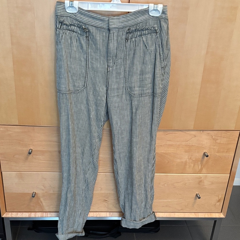 Green and White Stripped Pant by Anthro